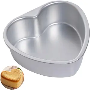 6-inch heart-shaped cake baking tool, aluminum heart-shaped cake jar, suitable for weddings, parties, family occasions, heat-resistant baking tray for chocolate and bread