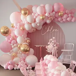 Pink Theme Balloon Arch Kit 104pcs Set Mixed Color Latex Balloons for Wedding Birthday Festival Party Atmosphere Layout Scene Decoration Supplies balloon kit