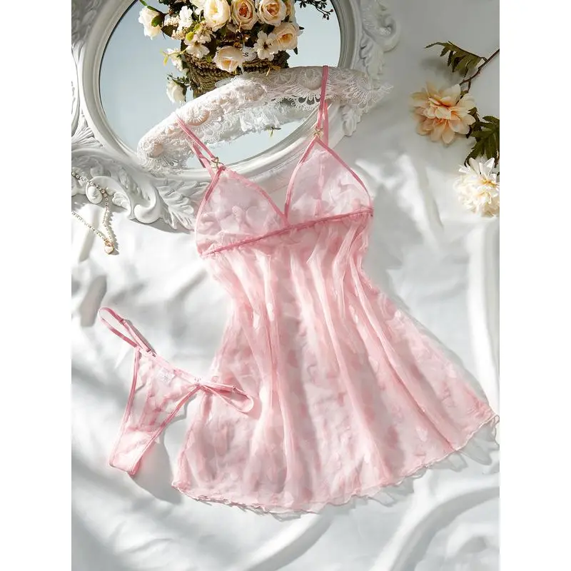 Women's Heart Print Sleepwear Set, Loose Fit, Soft Breathable Fabric, All Season Comfort, Unique Metal Accents, Ideal Gift