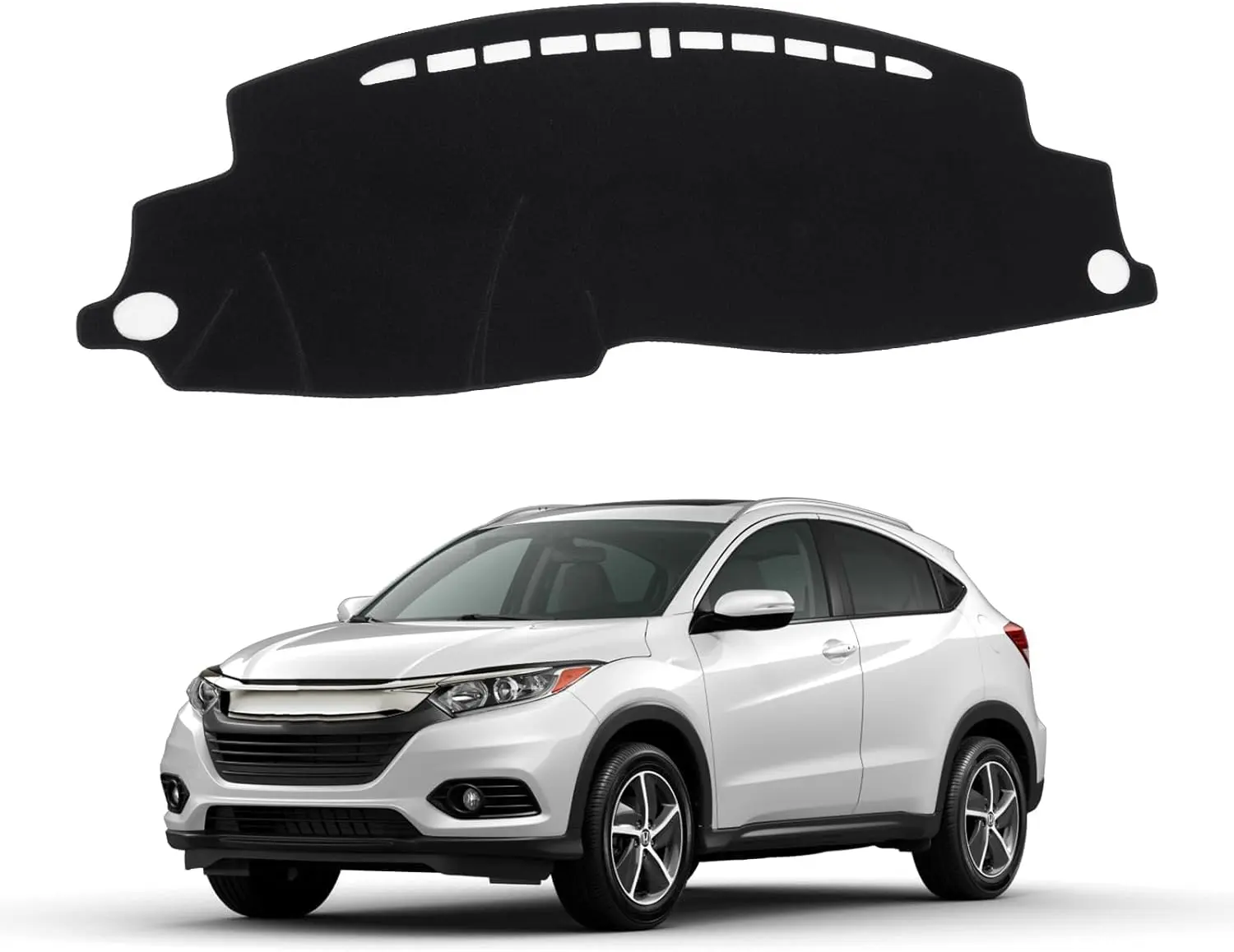 KUST Black Dash Cover for Honda HR-V HRV 2016-2021 2022 Dashboard Cover Non-Slip Center Console Dash Cover Interior for Honda HR-V HRV Accessories Custom Fit Dash Mat Sunshade Windshield Glare