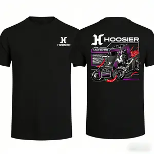 180g[100%cotton]Hoosier Racing Sprint Car T-Shirt  Dirt Track Motorsports Fan Tee, Unisex Ultra Cotton Casual Tee Made in USA Tops graphic tee