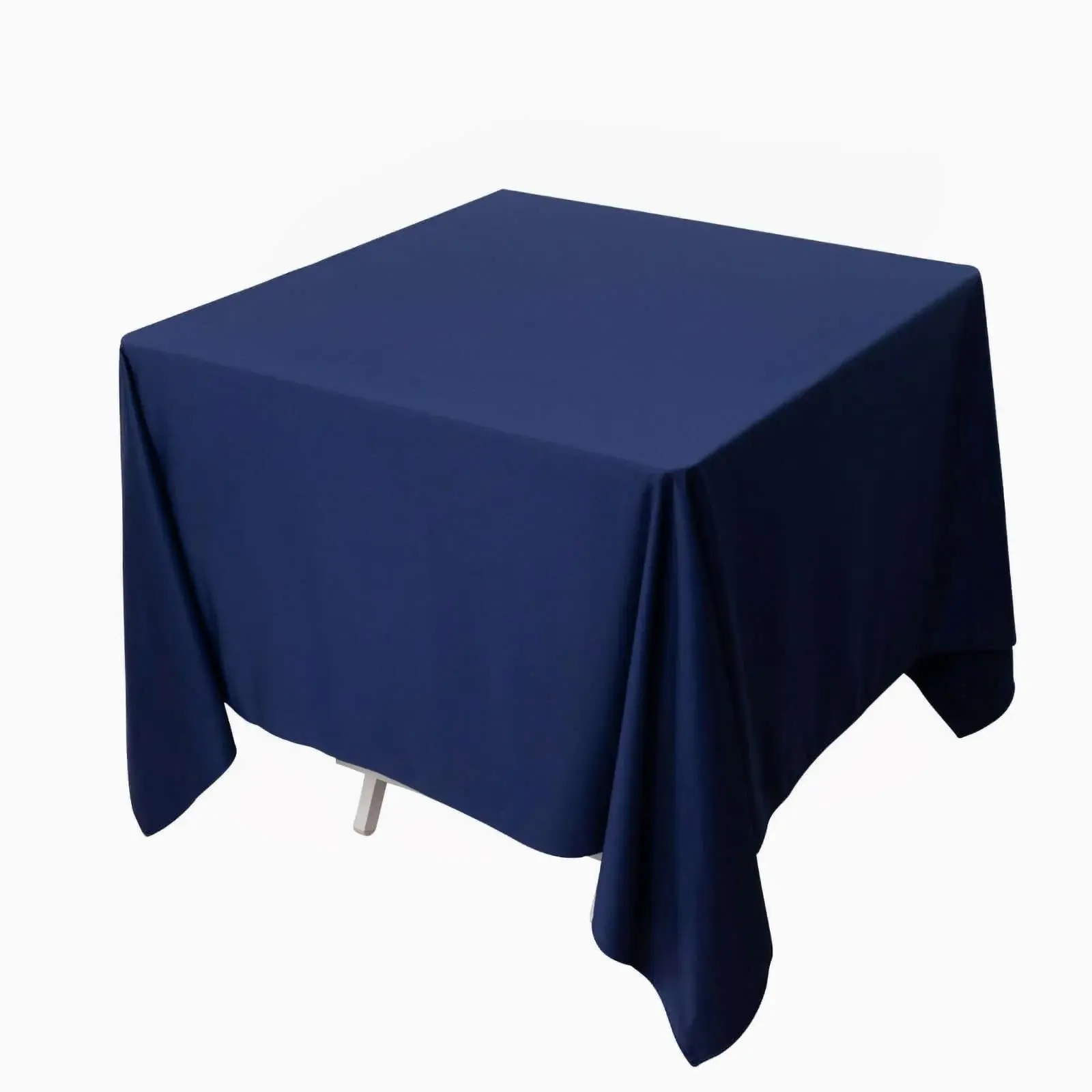 Scuba Square 70"x70" Navy Blue Tablecloth - Wrinkle Free, Stain Resistant, Dryable, Durable Table Cover for Wedding, Anniversary, Banquet