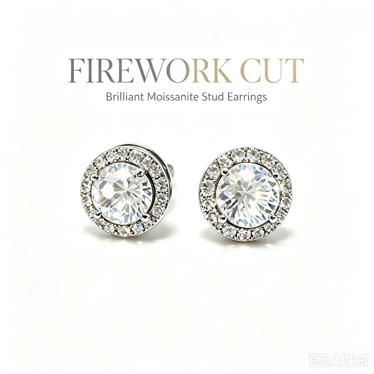 E081 6.5MM Cluster Zircon Earrings S925 Silver Needle Hypoallergenic For Men Women
