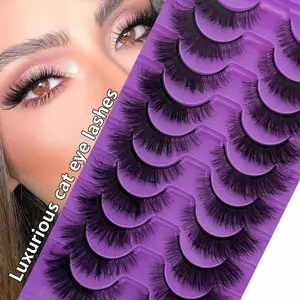 8D Luxurious  Multi-Layered Faux Mink Lashes - Natural Voluminous Curl, Wispy Flared Design , Reusable False Lashes for Daily & Glam Looks