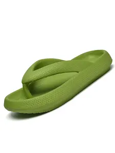 1 Pair Summer Soft Pink Thick Soles Huarpe Slippers Lightweight Waterproof Bath Slippers Trendy Ins Style Heel-Enhancing Soft Sole Sandals