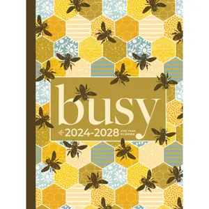 5 Year Monthly Planner 2024-2028 | Large | Busy Bumble Bee Hive: Calendar Book (US Federal Holidays, Moon Phases, Vision Board) Five Years / 60 Months: January 2024 – December 2028 Paperback – Notebook, August 25, 2023