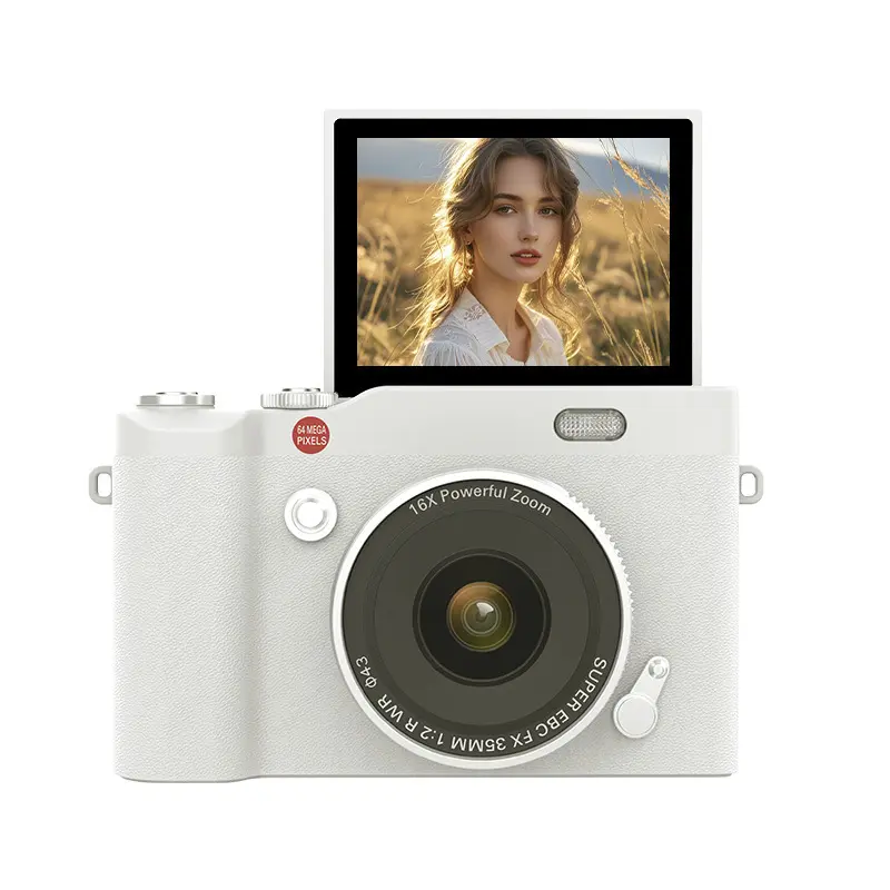Retro CCD Digital Compact Point & Shoot Card Camera - Ultra HD Imaging Sensor, Lightweight and Portable Design, Adjustable Flip Screen, Video Recording, High-Quality Photo Taking, Novice-Friendly for Boys