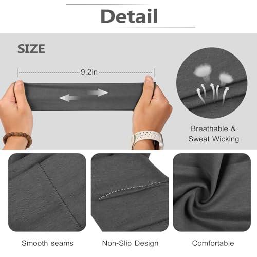 16pcs non-slip cotton headbands—soft, breathable & stylish. Perfect for workouts, yoga & daily wear. Stays in place & offers great value