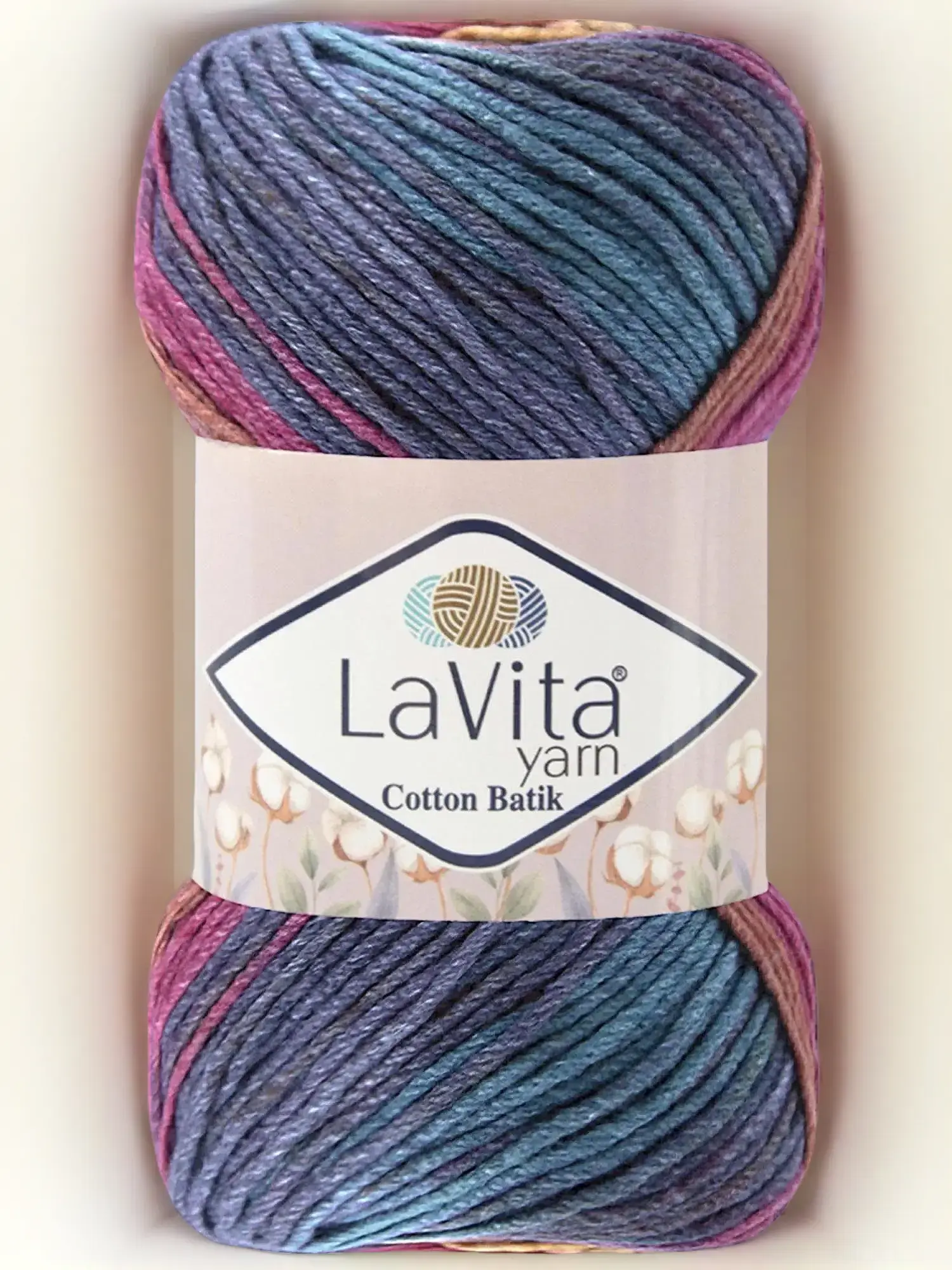 La Vita Cotton Batik Yarn – Light / DK Weight (220 m / 240 yd, 100 g / 3.5 oz)