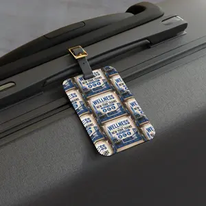 Wellness on the New York Trains Blue Lines Luggage tag