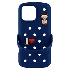 iPhone Case – Perforated Silicone with Handle & Fun Patterns Protection Smartphone