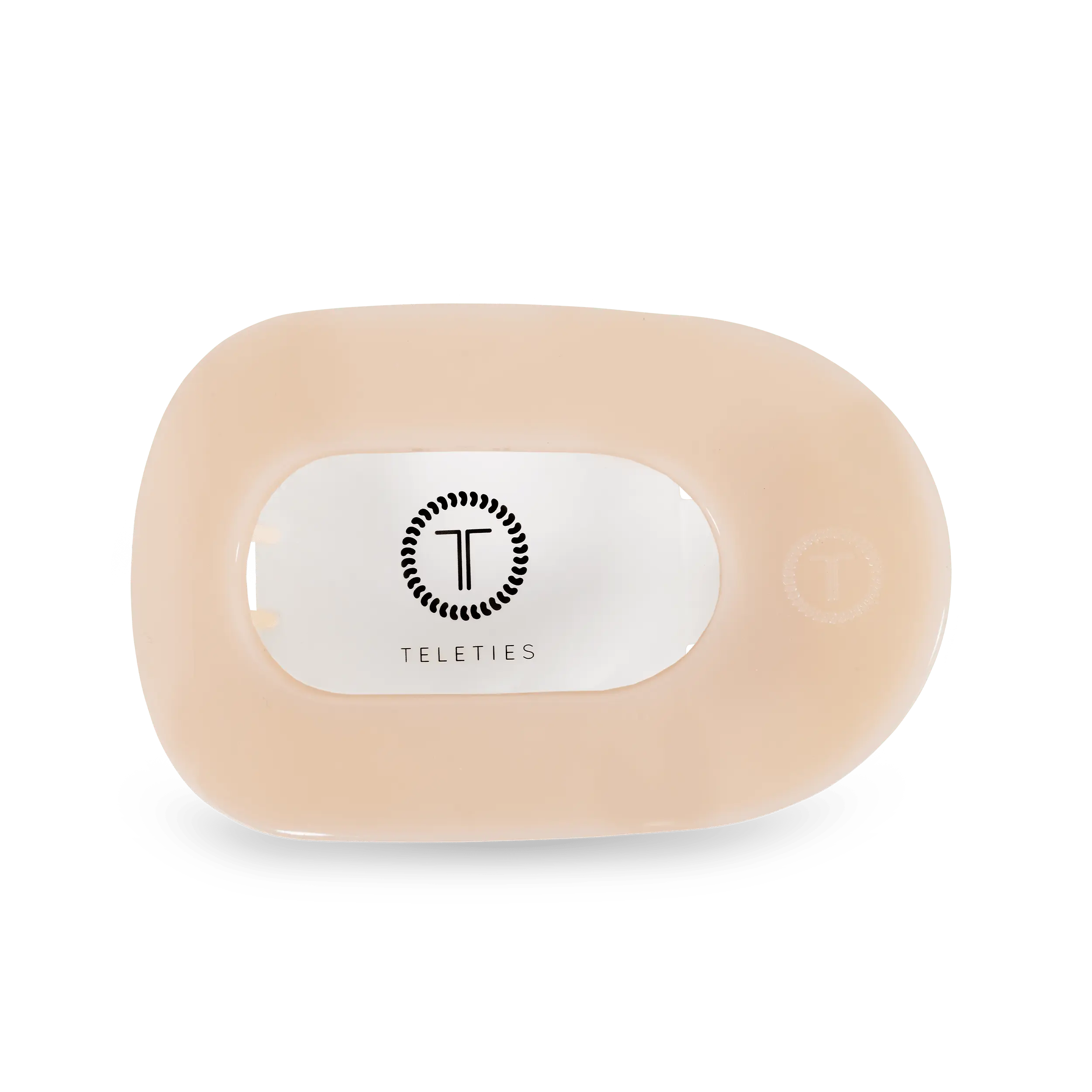 Almond Beige Large Flat Round Hair Clip