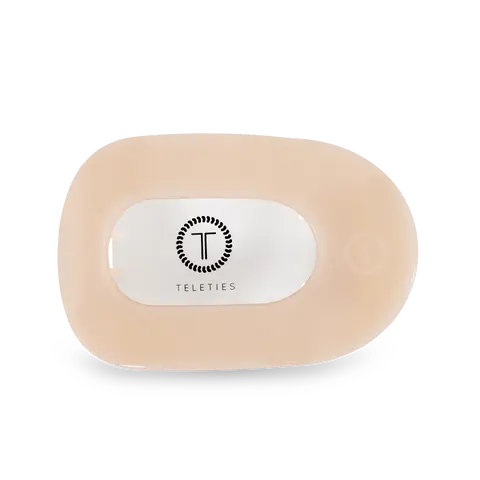 Almond Beige Large Flat Round Hair Clip