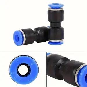 New Pu4/6/8/10/12 Pneumatic Quick Connector, Straight Push-In Connector, Air Pipe Connector, Easy Installation, Durable Design