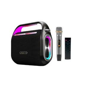 IP-2-PRO 12 Hrs/ 12000 mAh Bluetooth Wireless RGB Light Portable Water-Resistant Speaker with UHF Microphone/Remote/Strap