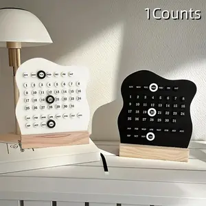 Wooden DIY Desktop Calendar Weekly Planner for Creative Office Decoration, Stylish Holiday Decor Calendar, Elegant Learning Gift and Desk Accessory, Office Stationery Supplies