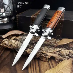 Best-Selling FA48 Outdoor Folding Knife: 5CR13MOV Blade, Wooden Handle, 59 HRC – Survival, EDC, Hiking, Fishing, and Multi-Purpose Cutting Tool – Portable Camping and Jungle Knife