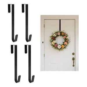 Over-the-door Wreath Hanger, Durable Steel Hook, No-drill Installation Hook for Hanging Wreaths, Home Organizer for Bedroom, Living Room, Kitchen