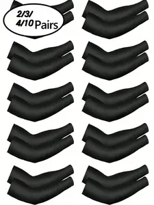 3/4/10 Double Men's Sunscreen Arm Sleeves Work Cooling Compression Tattoo Sleeves Cycling Fishing Sleeves Arms Fake Tattoo Arm Guard Fall Dress Halloween Costume Men's Black Arm Guard Sleeves Gift