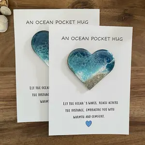 Ocean Coastal Pocket Hearts with Real Sand and Fun Bubbles and Waves