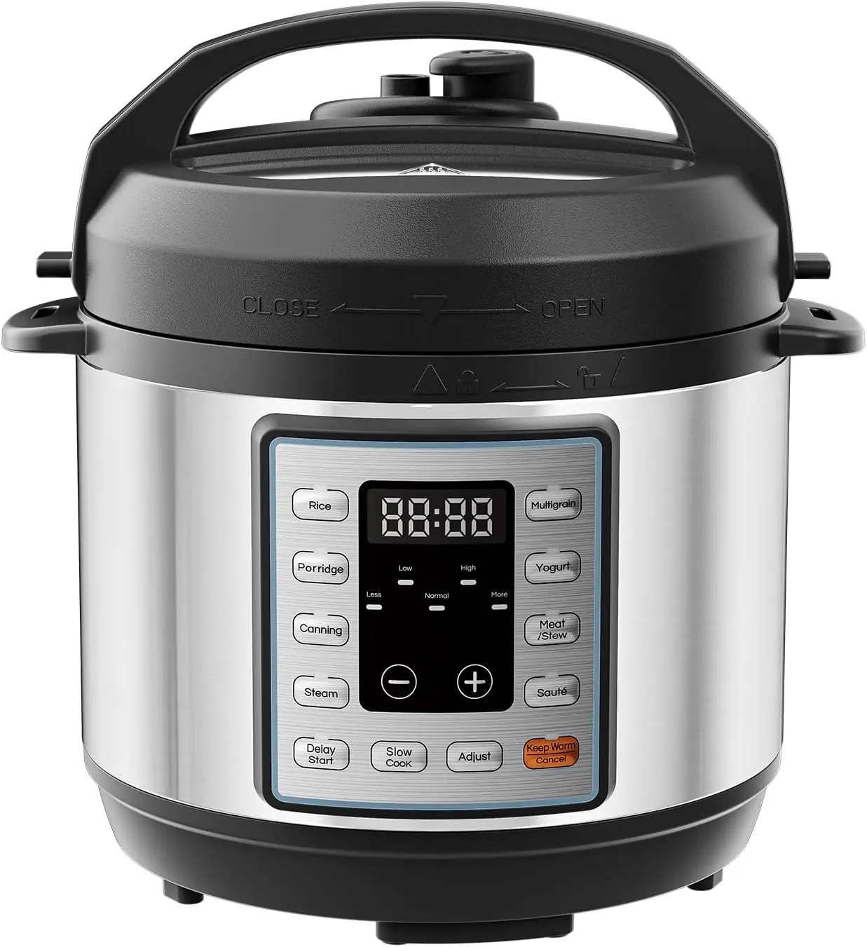 10-In-1 Electric Pressure Cooker, 3 Quart Multi Cooker for Rice, Stew and Steam, Small Programmable Stainless Steel Pot with Slow Cook Function and Ceramic Inner Pot Cookware