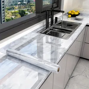 Self-Adhesive Wallpaper Roll, Kitchen Oil-Resistant Sticker, Waterproof High-Temperature Resistant, Countertop Cabinet Decal, Marble Wall Sticker