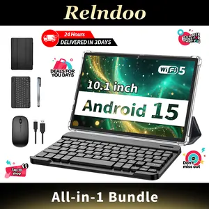 【DealsForYouDays&FathersDayGift】2026 10.1 inch Device, 2-in-1 Tablet Wireless Set with Keyboard, Mouse, Stylus, Case, 5G WiFi, Dual Camera, Gift bundle, Back-to-school Gifts, Android Tablet, Touchscreen Tablet