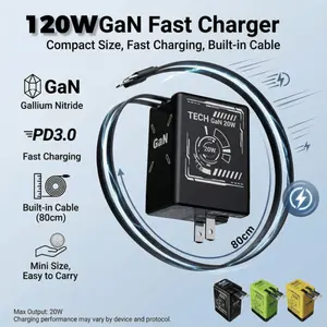 The 240W gallium nitride charger comes with a Type-C dual-extend cable charging head, which is suitable for various mobile phones and charging devices that require silent extension with a small volume and portability for high appearance quality.