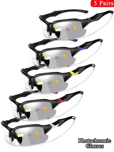 Unisex Fashionable Windproof Sunglasses, UV Light-sensitive Lens Sunglasses, Outdoor Sports Sunglasses, Fashion Accessories for Men & Women