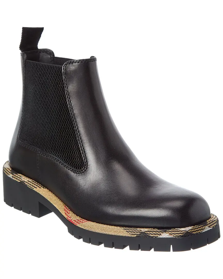 Burberry Checked Leather Boot