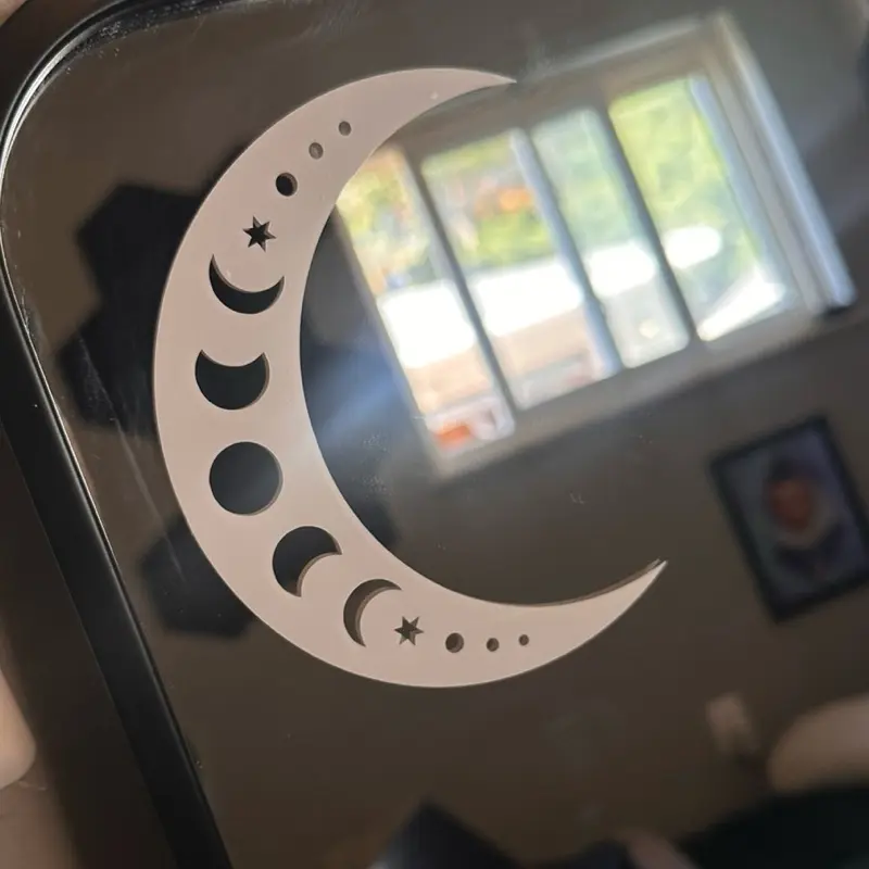 Crescent Moon Phase Vinyl Decal - Decorative Sticker for Car, Laptop, and More