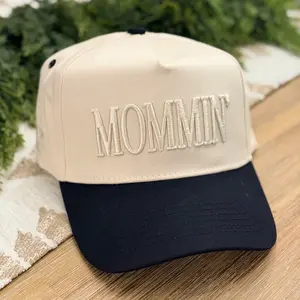 Embroidered MOMMIN Hat 100% Cotton Adjustable Snapback, Cute Women's Mom Hats