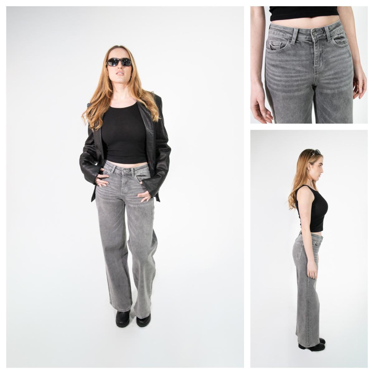 Magic ONESO Mid-low Rise Baggy Jeans Stretchy Wide Leg for Women Distressed Pants Womenswear Bottom 8001 Lady Basic Minimalist Comfortable Denim Tummy Control Curve Hugging Plus Size Regular Size BBL Spring Fashion Daily Outfits #TikTokShopSpringGlowUp