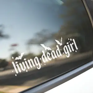 Living Dead Girl Vinyl Decal for Car Laptop Stickers Gothic Design Premium 651 Permanent Vinyl Easy Application Vehicle Exterior Decoration High-Quality Material Durable Weather-Resistant