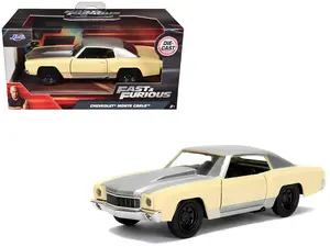Chevrolet Monte Carlo Cream with Silver Hood & Top "The Fast and the Furious: Tokyo Drift" (2006) 1/32 Die Cast Model Car by Jada