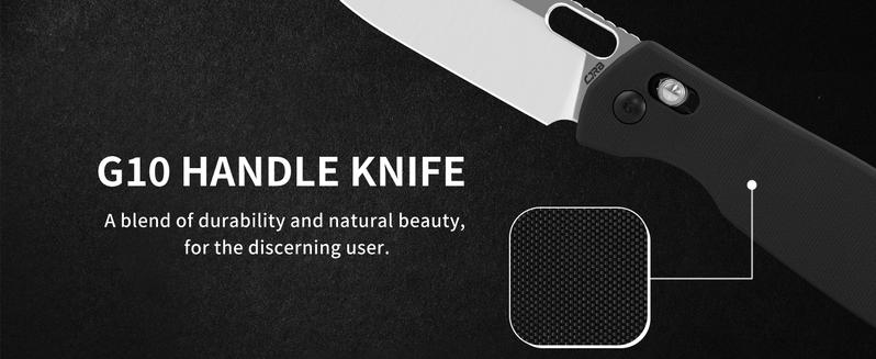 CJRB Prado Folding Pocket Knife 3.76" AR-RPM9 Sand Polish Steel Well Designed Blades, Black G10 Handle Crossbar Lock for Outdoor Survival and Daily Tasks CJRB Prado Folding Pocket Knife 3.76" AR-RPM9 Sand Polish Steel Well Designed Blades, Black G10 Handle Crossbar Lock for Outdoor Survival and Daily Tasks