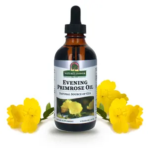 Nature's Answer Liquid Evening Primrose Oil 4oz Liquid | Cold Pressed | Essential All Natural Moisturizer for Hair, Skin, Nails | Rosacea Psoriasis Eczema Relief | Single Count Comfort Serums Skincare Skin Repair