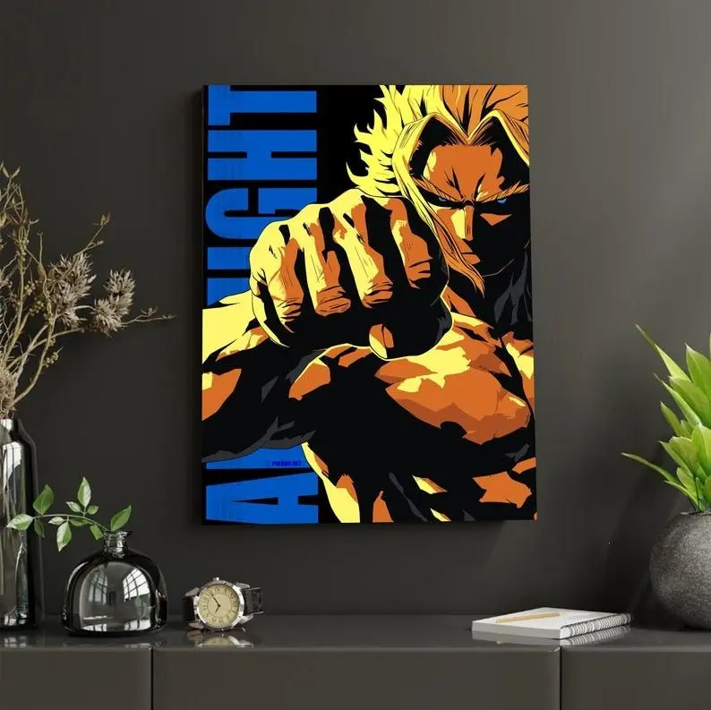 My Hero Academia Movie Poster All Might & Deku Canvas Print N01
