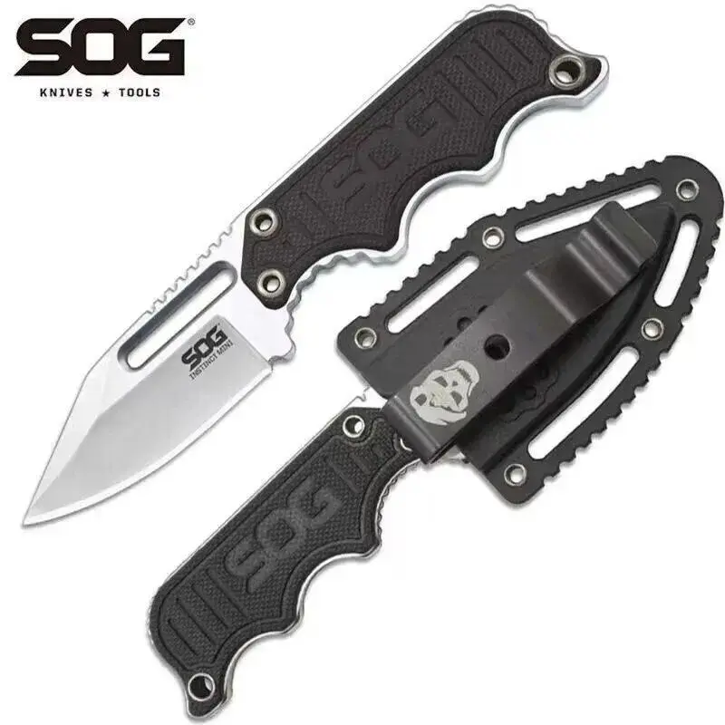 SOG Mini EDC Knife with G10 Handle - Lightweight Tactical Pocket Blade, Multi Functional Survival Equipment, Portable Camping Tool, Great Gift for Outdoor Enthusiasts