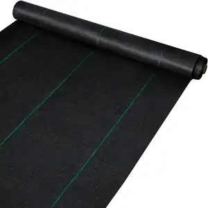 Heavy Duty 3.2oz Woven Polyethylene Weed Control Fabric, 6.5ft x 300ft High Permeability Ground Cover for Flower Beds, Geotextile Underlayment