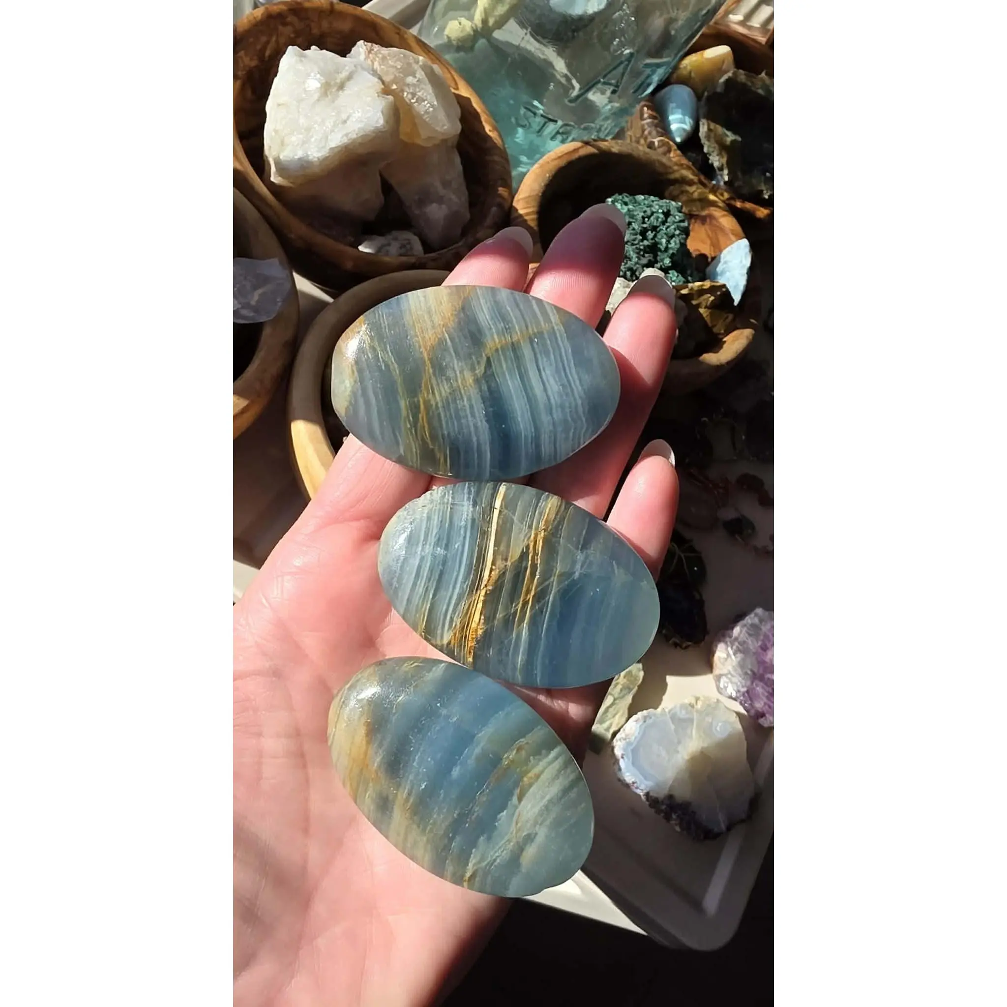 blue crystal stone - TikTok Shop