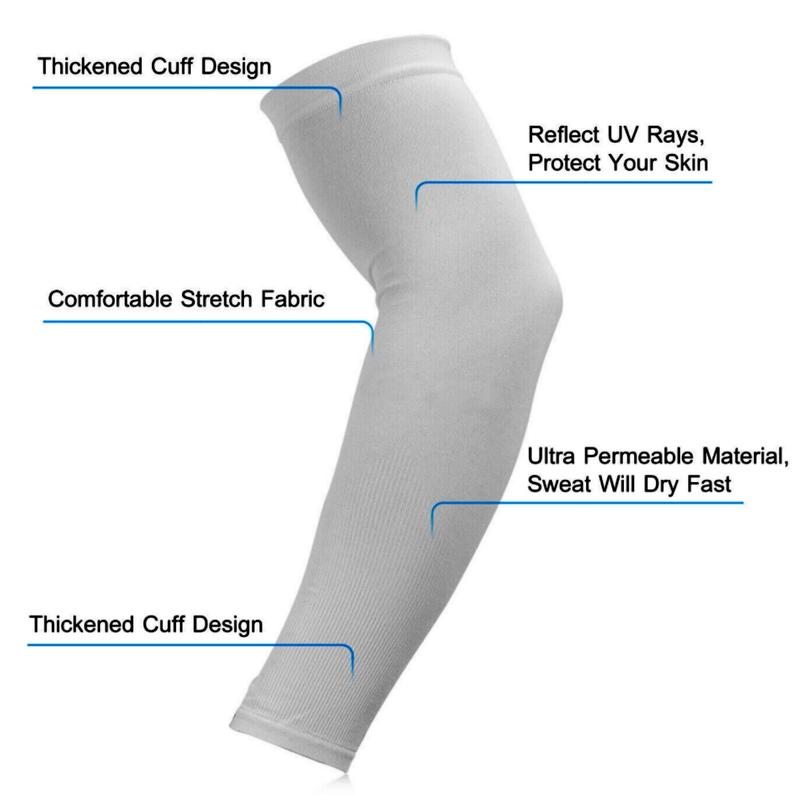 2pcs/1 Pair Arm Sleeves for Men Women Teenager Gray, Sun Sleeves UV Protection, Compression Arm Sleeves Cover For Working Basketball Golf Sports