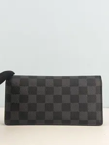 Pre-owned Damier Graphite coated canvas Small Leather Goods Louis Vuitton Brazza Wallet Damier Graphite Canvas【TA2126】