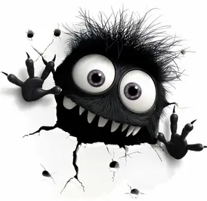 Cute Peeking Monster Car Decal Sticker, Funny & Adorable Vinyl Decal for Car Windows, Bumpers, Laptops, Motorcycles, Trucks, Waterproof, Weatherproof, Durable & Easy to Apply, Perfect for Monster Lovers & Car Decoration