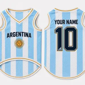 Pet Soccer Argentina Jersey, Team Dog Shirt, Game Day Outfit for Dogs