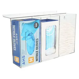 American Hospital Supply Wall-Mounted Glove Dispenser Box Holder, Holds 1–3 Boxes