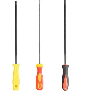 Chainsaw File Set 3 Sizes 5/32, 7/32, 3/16 inch, Chainsaw Sharpener Set Tool Kit Chain Sharpening File Sharpening File Steel with Plastic Handle Round Files for Chainsaw Chain