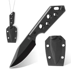 1Pc D2 Steel Portable Utility Knife with Sheath, Compact Fixed Blade Daily Cutting Tool