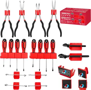 18PCS Magnetic Tool Organizer Set, Includes 8 Screwdriver Holders, 2 Large Wrench Organizers, 4 Small Wrench Organizers and 4 Pliers Racks for Toolbox, Garage and Workshop Storage, Tools Not Included fathersdaygift