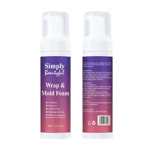Simply Beautyful Wrap & Mold Foam - 6.8 FL.OZ Lightweight Hair Foam for Defining Curls, No Flakiness, Creamy Texture, Ideal for Styling & Protective Styles